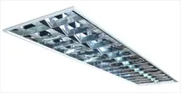 Luminaria Embutir Com aleta cromada Louver 2X18W 2 lampadas de 120cm tuboled ou fluorescente - Foto 8