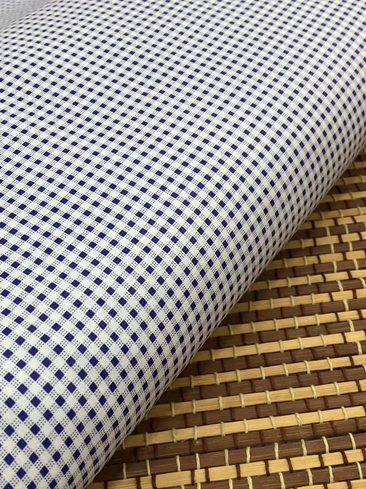 TECIDO TRICOLINE XADREX marinho Imagem