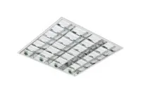 Luminaria Embutir Com aleta cromada Louver 4X9W 4 lampadas de 60cm tuboled ou fluorescente - Foto 3