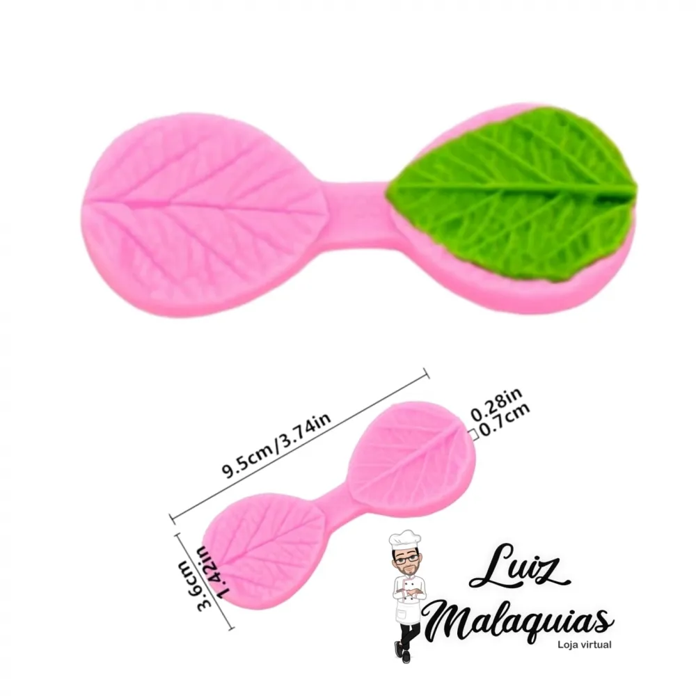 Molde de Silicone Marcador Folha Imagem