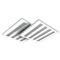 Luminaria Embutir Com aleta cromada Louver 4X9W T5 4 lampadas de 55cm tuboled ou fluorescente - Foto 3