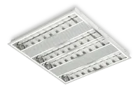 Luminaria Embutir Com aleta cromada Louver 4X9W T5 4 lampadas de 55cm tuboled ou fluorescente - Foto 5