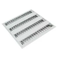 Luminaria Sobrepor Com aleta cromada Louver 4X9W T5 4 lampadas de 55cm tuboled ou fluorescente - Foto 2