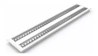Luminaria Soprepor Com aleta cromada Louver 2X18W 2 lampadas T5 de 115cm tuboled ou tubular fluorescente