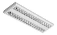 Luminaria Soprepor Com aleta cromada Louver 2X18W 2 lampadas T5 de 115cm tuboled ou tubular fluorescente - Foto 4