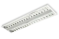 Luminaria Embutir Com aleta cromada Louver 2X18W 2 lampadas T5 de 115cm tuboled ou tubular fluorescente - Foto 7