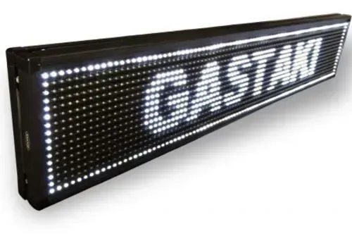Painel  Display Letreiro Led 100cm X 20cm BRANCO WI-FI INTERNO Imagem