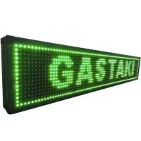 Painel  Display Letreiro Led 100cm X 20cm VERDE WI-FI Externo - Foto 5