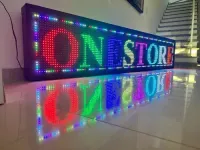 Painel  Display Letreiro Led 130cm X 20cm COLORIDO RGB WI-FI INTERNO - Foto 2