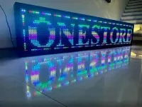 Painel  Display Letreiro Led 160cm X 20cm COLORIDO RGB WI-FI INTERNO - Foto 11