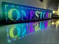 Painel  Display Letreiro Led 200cm X 20cm RGB COLORIDO WI-FI Externo - Foto 7