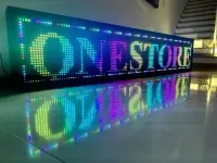 Painel Display Letreiro Led 260cm X 20cm RGB COLORIDO WI-FI Externo - Foto 7