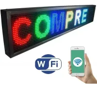 Painel  Display Letreiro Led 400cm X 20cm COLORIDO RGB WI-FI INTERNO - Foto 10