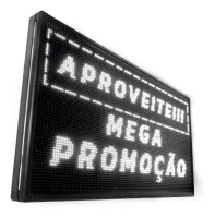 Painel  Display Letreiro Led 160cm X 40cm BRANCO WI-FI INTERNO