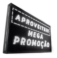 Painel  Display Letreiro Led 200cm X 40cm BRANCO WI-FI Externo