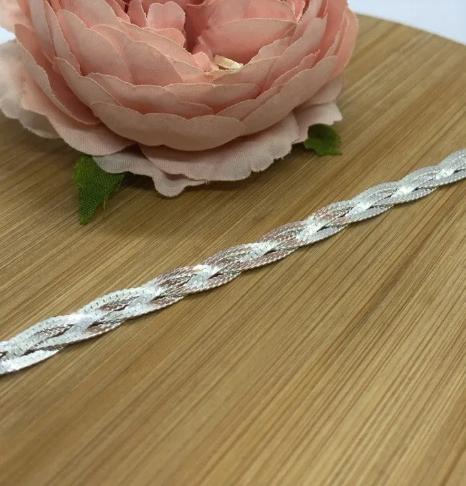 Gargantilha ômega laminada de prata - 10884GR