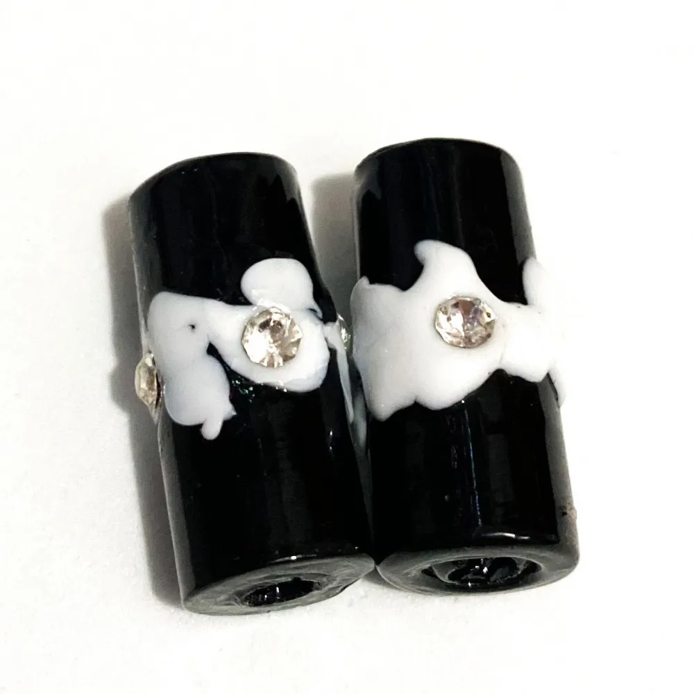 Firma de murano Strass G Preta e Branca