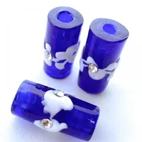 Firma de murano Strass G Azul Escura e Branca