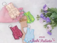 G1.356   Gabarito de Moldes em MDF Colete Chaveiro