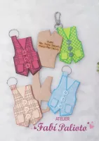 G1.356   Gabarito de Moldes em MDF Colete Chaveiro - Foto 2