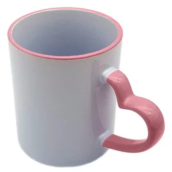 Atacado Caneca com Borda e Alça Coração - Foto 2
