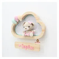 Ursinha - 3 balões - Nuvem P - Porta Maternidade - Foto 4