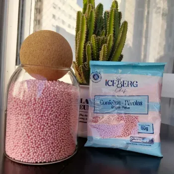 Confeito Pérola Rosa - Foto 2