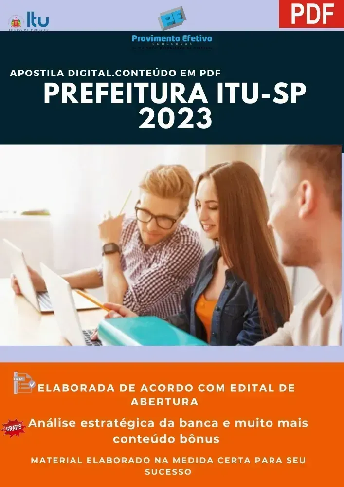 Apostila Prefeitura Itu SP Técnico Laboratório Ano 2023