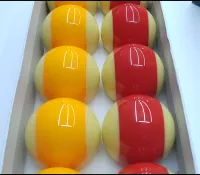 Ref: B54YR - Jogo De Bolas Para Bilhar Mata Mata Amarelo Vermelho Faixada 54 mm Buffalo  - Foto 2