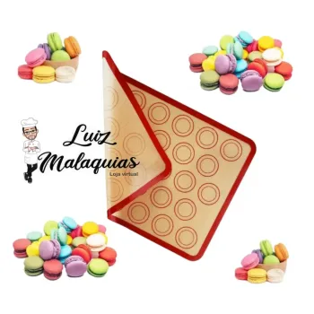 Tapete de Silicone e Fibra de Vidro Ideal para Macarons