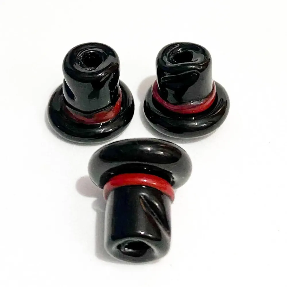 Firma de murano Cartola Preta com Vermelha Imagem