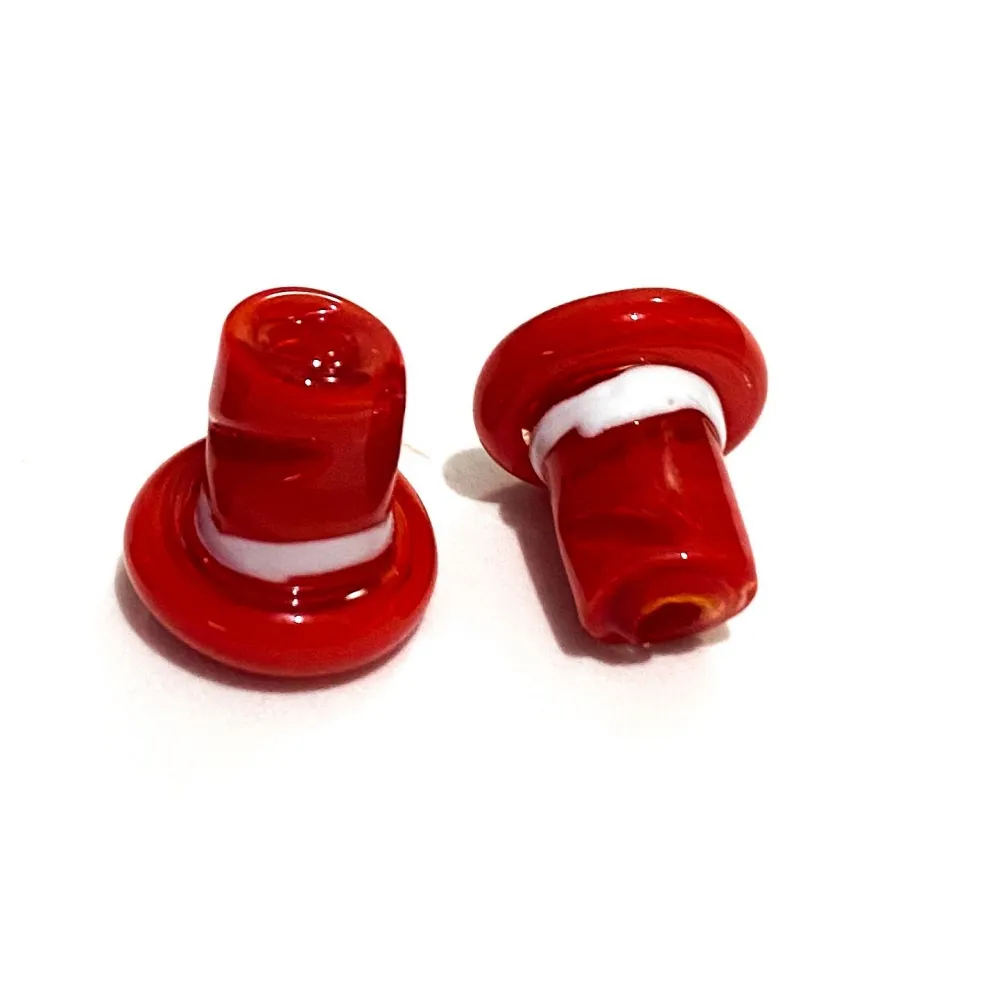  Firma de murano Cartola Vermelha com Branca Imagem