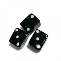  Firma de murano Dado Preto com Branco