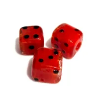 Firma de murano Dado Vermelho com Preto