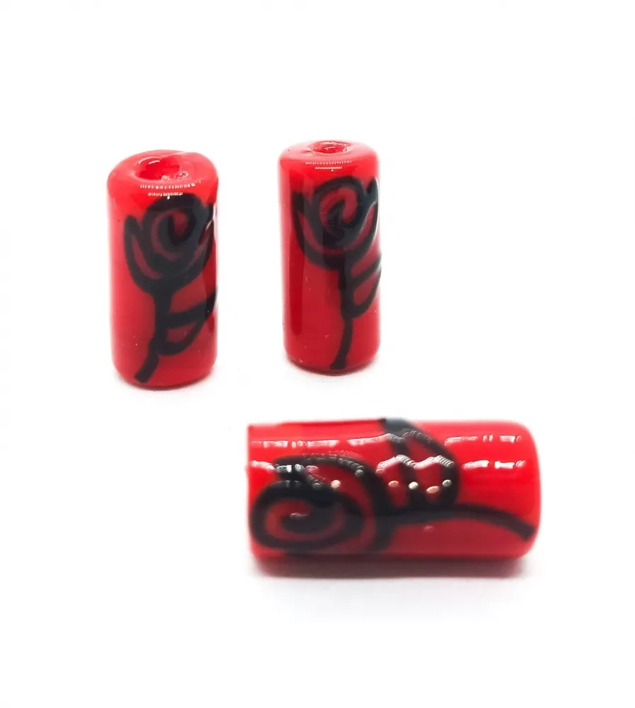 Firma de murano Vermelha com Rosa