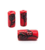 Firma de murano Vermelha com Rosa