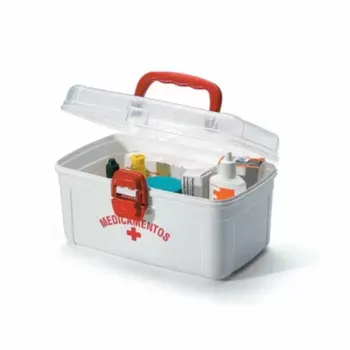 Kit de Primeiros Socorros Básico com Maleta Plástica Média – 12 Itens