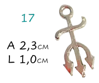 Pingente Tridente Pomba Gira P
