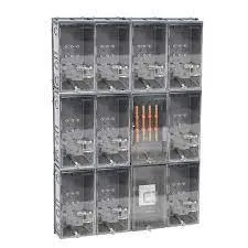 Caixa de Luz  para 11 Relogios PADRAO ENEL - KIT COMPLETO PADRÃO ELETROPAULO PARA 11 MEDIDORES BIFÁSICO (POLICARBONATO) COM CABO 50MM Imagem