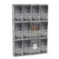 Caixa de Luz  para 24 Relogios PADRAO ENEL - KIT COMPLETO PADRÃO ELETROPAULO PARA 24 MEDIDORES BIFÁSICO (POLICARBONATO) COM CABO 50MM