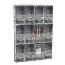 Caixa de Luz  para 28 Relogios PADRAO ENEL - KIT COMPLETO PADRÃO ELETROPAULO PARA 28 MEDIDORES BIFÁSICO (POLICARBONATO) COM CABO 50MM