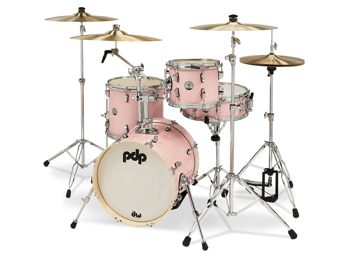 Bateria PDP New Yorker Shell Pack 4 Peças cor Pale Rose