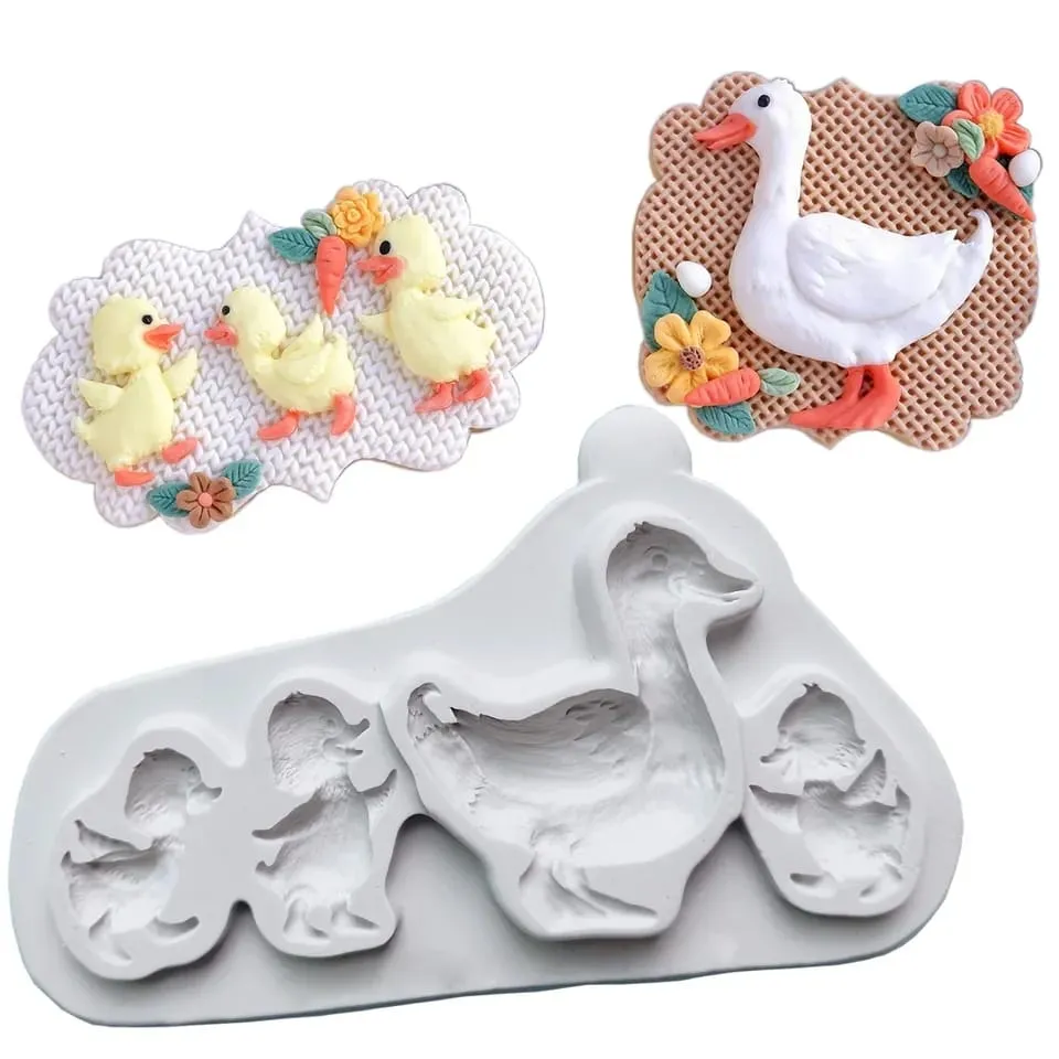 Molde de Silicone Patinhos Imagem