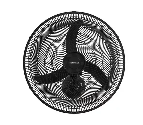 Ventilador de Parede Preto 50cm New Plástico 130W Ventisol 220V