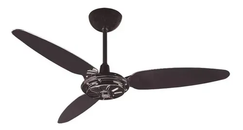 Ventilador de teto Ventisol Comercial preto com 3 pás de plástico, 96 cm de diâmetro