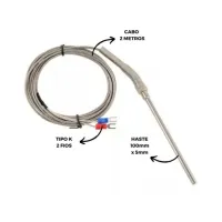 CONTROLADOR TEMPERATURA EM CAIXA MONTADA E SENSOR K 600 GRAUS - Foto 4