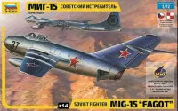 Avião Mig-15 Fagot kit Zvezda 1/72 plastimodelismo 7317