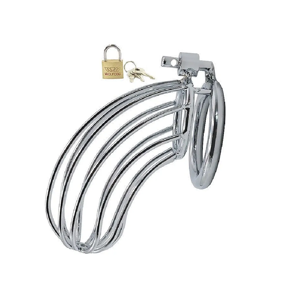 CINTO DE CASTIDADE EM AÇO VAZADO COM ANEL E CADEADO - TAMANHO M -SI.                                                                    LIBYSEXSHOP