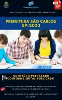 Apostila Prefeitura São Carlos SP NUTRICIONISTA Ano 2023