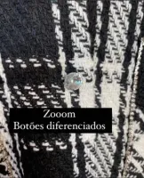 CASACO XADREZ PRETO E BRANCO -  BOLSO EM STRASS (TAMANHO M) - Foto 3